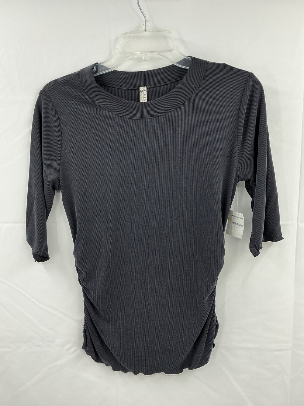 Free People Charcoal Short-Sleeve Crewneck Tee 927